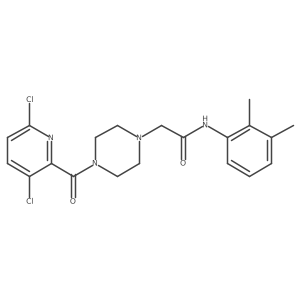 2-[4-(3,6-dichloropyridine-2-carbonyl)piperazin-1-yl]-N-(2,3-dimethylphenyl)acetamide结构式