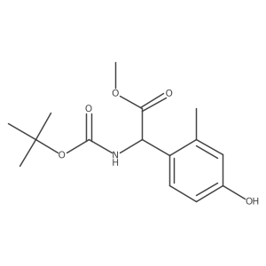 Tert-butoxycarbonylamino-(4-hydroxy-2-methylphenyl)acetic acid methyl ester Structure