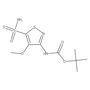 tert-butyl N-(4-methoxy-5-sulfamoyl-1,2-thiazol-3-yl)carbamate Structure