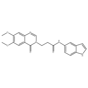 3-(6,7-dimethoxy-4-oxoquinazolin-3(4H)-yl)-N-(1H-indol-5-yl)propanamide结构式
