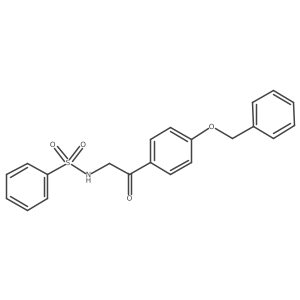2-Benzenesulfonylamino-1-(4-benzyloxyphenyl)ethanone Structure