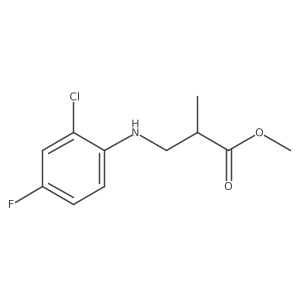 Propanoic acid, 3-[(2-chloro-4-fluorophenyl)amino]-2-methyl-, methyl ester结构式