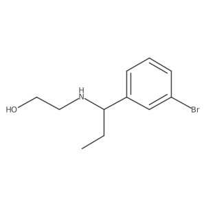 2-{[1-(3-Bromophenyl)propyl]amino}ethan-1-ol Structure