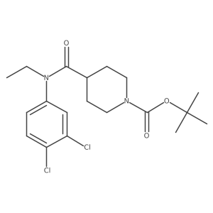 Tert-butyl 4-((3,4-dichlorophenyl)(ethyl)carbamoyl)piperidine-1-carboxylate结构式