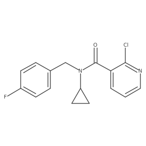 2-chloro-N-cyclopropyl-N-[(4-fluorophenyl)methyl]pyridine-3-carboxamide Structure