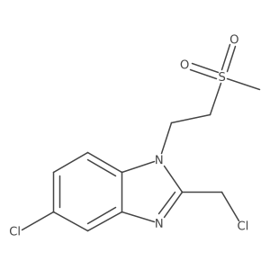 5-Chloro-2-chloromethyl-1-(2-methanesulfonyl-ethyl)-1H-benzoimidazole结构式