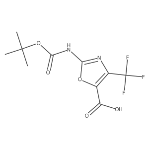 2-[(Tert-butoxycarbonyl)amino]-4-(trifluoromethyl)-1,3-oxazole-5-carboxylic acid结构式