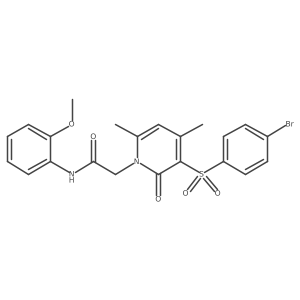 2-(3-((4-bromophenyl)sulfonyl)-4,6-dimethyl-2-oxopyridin-1(2H)-yl)-N-(2-methoxyphenyl)acetamide Structure