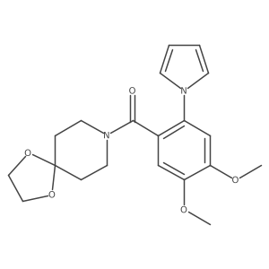 [4,5-dimethoxy-2-(1H-pyrrol-1-yl)phenyl](1,4-dioxa-8-azaspiro[4.5]dec-8-yl)methanone Structure