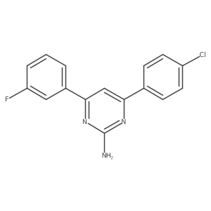 4-(4-Chlorophenyl)-6-(3-fluorophenyl)pyrimidin-2-amine结构式