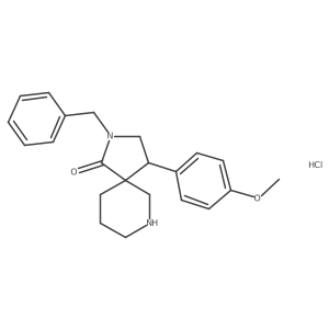 2-Benzyl-4-(4-methoxyphenyl)-2,7-diazaspiro[4.5]decan-1-one hydrochloride Structure