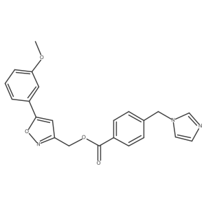 (5-(3-methoxyphenyl)isoxazol-3-yl)methyl 4-((1H-imidazol-1-yl)methyl)benzoate结构式