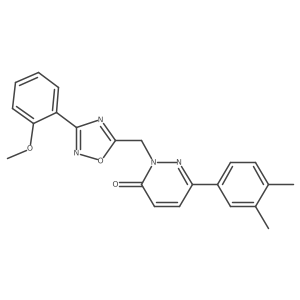 6-(3,4-dimethylphenyl)-2-((3-(2-methoxyphenyl)-1,2,4-oxadiazol-5-yl)methyl)pyridazin-3(2H)-one Structure