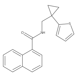 N-((1-(thiophen-2-yl)cyclopropyl)methyl)-1-naphthamide Structure
