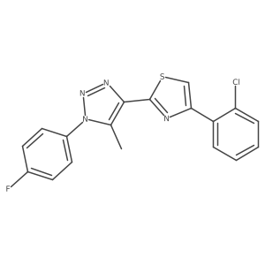 4-[4-(2-chlorophenyl)-1,3-thiazol-2-yl]-1-(4-fluorophenyl)-5-methyl-1H-1,2,3-triazole结构式