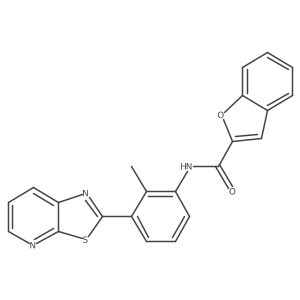 N-(2-methyl-3-(thiazolo[5,4-b]pyridin-2-yl)phenyl)benzofuran-2-carboxamide Structure