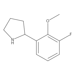 (R)-2-(3-Fluoro-2-methoxyphenyl)pyrrolidine结构式