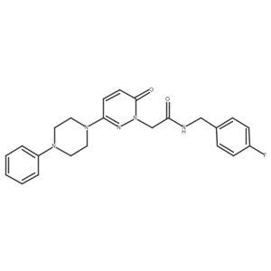 N-(4-fluorobenzyl)-2-[6-oxo-3-(4-phenylpiperazin-1-yl)pyridazin-1(6H)-yl]acetamide结构式