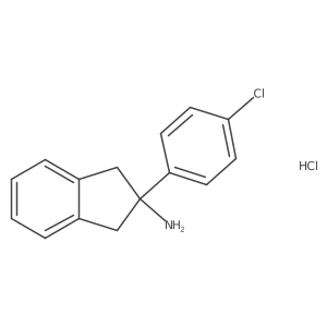 2-(4-chlorophenyl)-2,3-dihydro-1H-inden-2-amine hydrochloride结构式