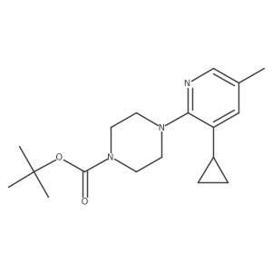 Tert-butyl 4-(3-cyclopropyl-5-methylpyridin-2-yl)piperazine-1-carboxylate Structure