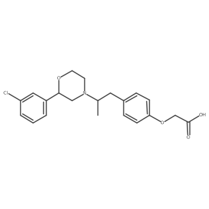 2-[4-[2-[2-(3-Chlorophenyl)-4-morpholinyl]propyl]phenoxy]acetic acid结构式