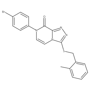 7-(4-bromophenyl)-3-((2-methylbenzyl)thio)-[1,2,4]triazolo[4,3-a]pyrazin-8(7H)-one结构式