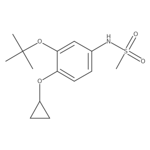 N-(3-Tert-butoxy-4-cyclopropoxyphenyl)methanesulfonamide结构式