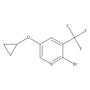 2-Bromo-5-cyclopropoxy-3-(trifluoromethyl)pyridine Structure