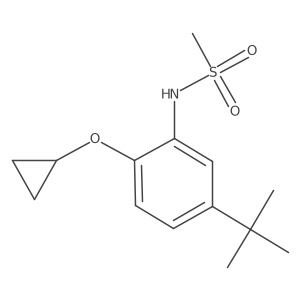 N-(5-Tert-butyl-2-cyclopropoxyphenyl)methanesulfonamide结构式