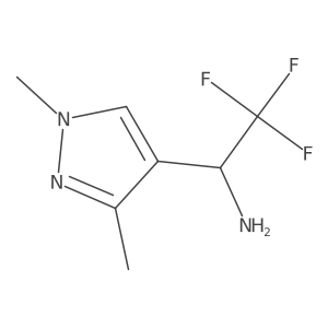1-(1,3-Dimethylpyrazol-4-yl)-2,2,2-trifluoroethanamine Structure