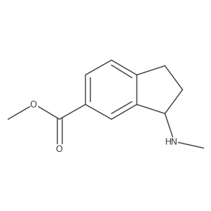 (R)-Methyl 3-(methylamino)-2,3-dihydro-1H-indene-5-carboxylate结构式