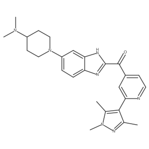 [6-[4-(Dimethylamino)-1-piperidinyl]-1H-benzimidazol-2-yl][2-(1,3,5-trimethyl-1H-pyrazol-4-yl)-4-pyridinyl]methanone Structure