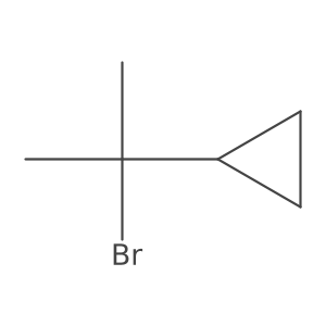 (2-Bromopropan-2-yl)cyclopropane结构式