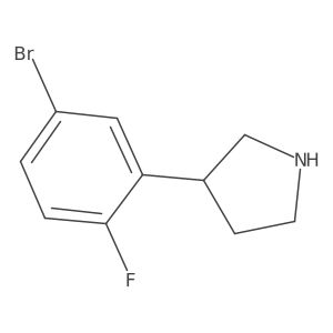 3-(5-Bromo-2-fluorophenyl)pyrrolidine Structure