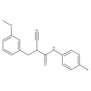 2-cyano-N-(4-fluorophenyl)-3-(3-methoxyphenyl)propanamide结构式
