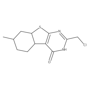 2-(Chloromethyl)-7-methyl-4b,5,6,7,8,8a-hexahydrobenzo[4,5]thieno[2,3-d]pyrimidin-4(1H)-one结构式