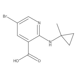 5-Bromo-2-[(1-methylcyclopropyl)amino]-3-pyridinecarboxylic acid Structure