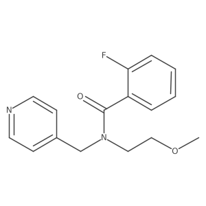 2-fluoro-N-(2-methoxyethyl)-N-(pyridin-4-ylmethyl)benzamide结构式
