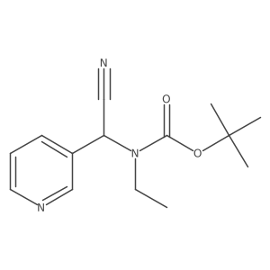 tert-butyl N-[cyano(pyridin-3-yl)methyl]-N-ethylcarbamate Structure