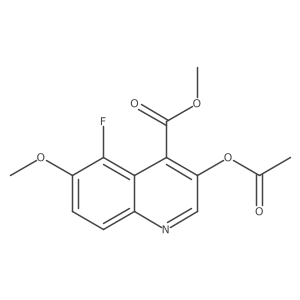 3-Acetoxy-5-fluoro-6-methoxy-quinoline-4-carboxylic acid methyl ester Structure