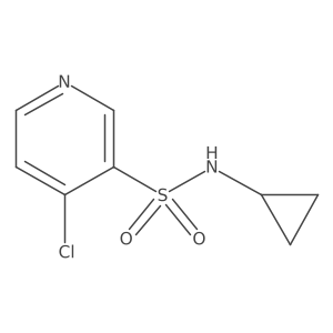 4-chloro-N-cyclopropylpyridine-3-sulfonamide结构式