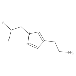 2-[1-(2,2-difluoroethyl)-1H-pyrazol-4-yl]ethan-1-amine结构式
