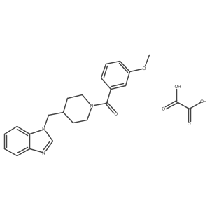 (4-((1H-benzo[d]imidazol-1-yl)methyl)piperidin-1-yl)(3-methoxyphenyl)methanone oxalate结构式