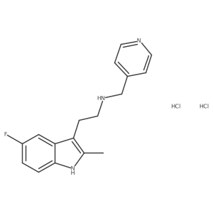 2-(5-fluoro-2-methyl-1H-indol-3-yl)-N-(pyridin-4-ylmethyl)ethanamine dihydrochloride Structure