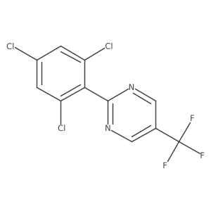2-(2,4,6-Trichlorophenyl)-5-(trifluoromethyl)pyrimidine Structure