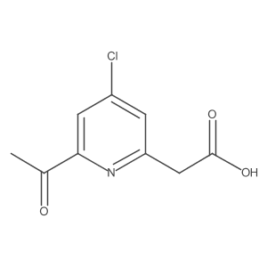 (6-Acetyl-4-chloropyridin-2-YL)acetic acid结构式