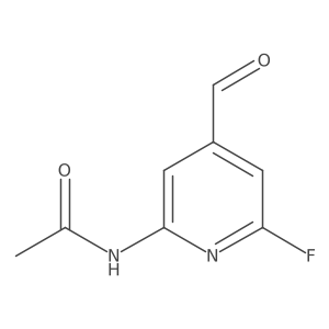 N-(6-Fluoro-4-formylpyridin-2-YL)acetamide Structure