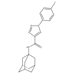 N-((1s,3s)-adamantan-1-yl)-2-(4-fluorophenyl)-2H-tetrazole-5-carboxamide结构式