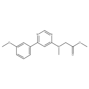 N-[6-(3-Methoxyphenyl)-4-pyrimidinyl]-N-methylglycine methyl ester Structure