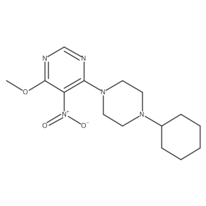 4-(4-Cyclohexylpiperazin-1-yl)-6-methoxy-5-nitropyrimidine Structure